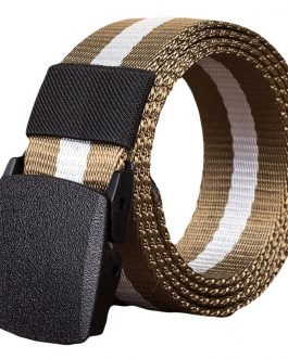 White Stripe Nylon Belt