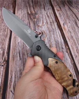 Gray Steel Folding Knife